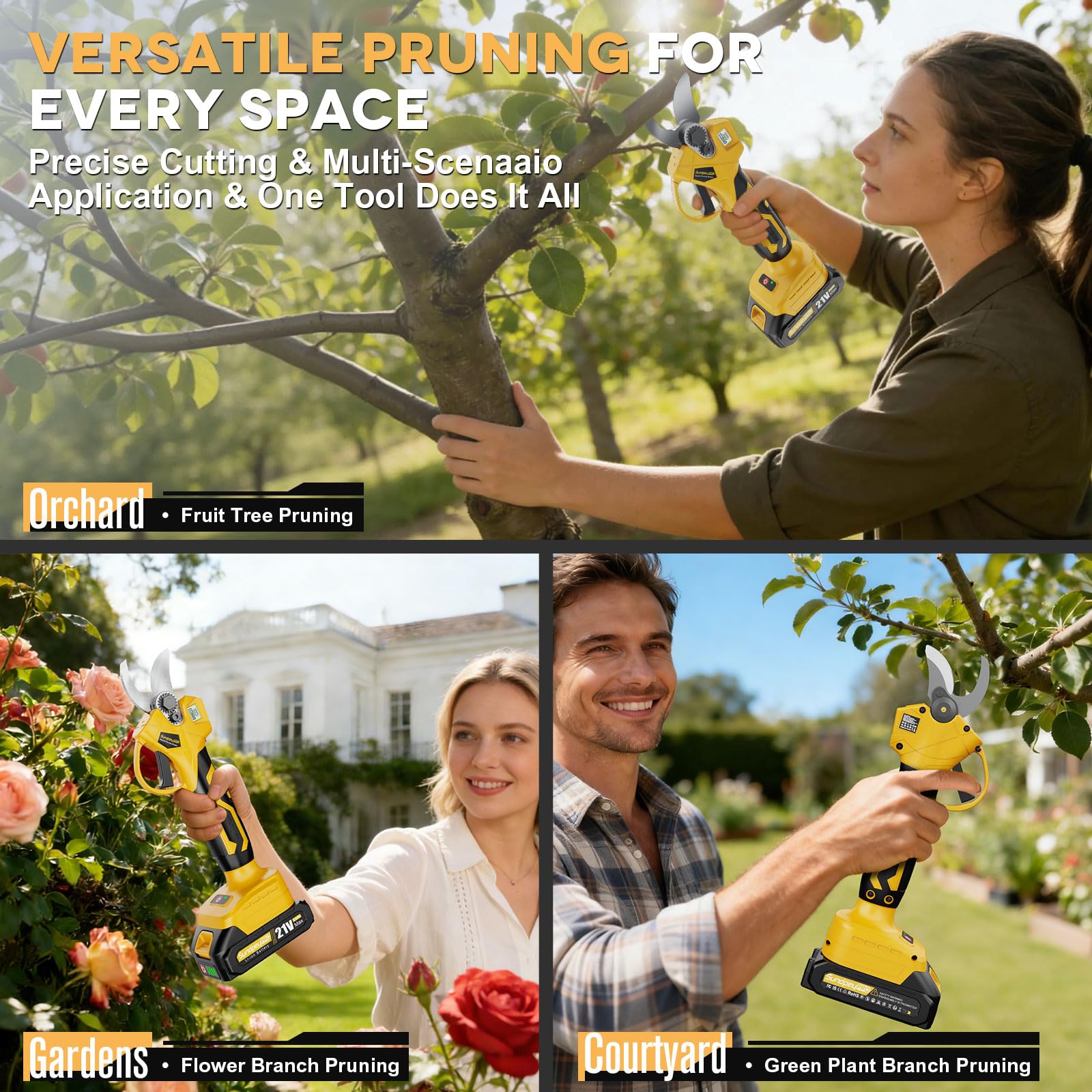 SundpeyPRO dual 21V 2.0Ah batteries support longer work time