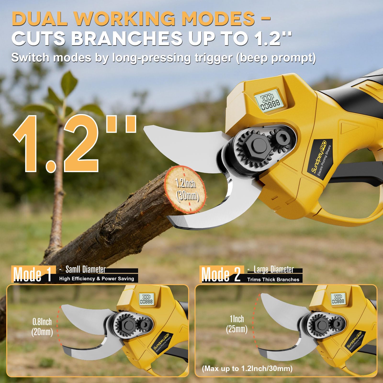 SundpeyPRO LCD display with battery and cut count for planning