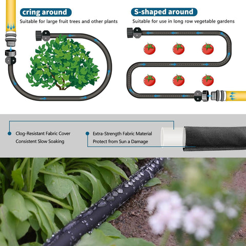 Suneed hose features heavy-duty material resisting punctures during outdoor watering