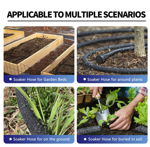 Suneed soaker hose kit contents for easy DIY irrigation setup