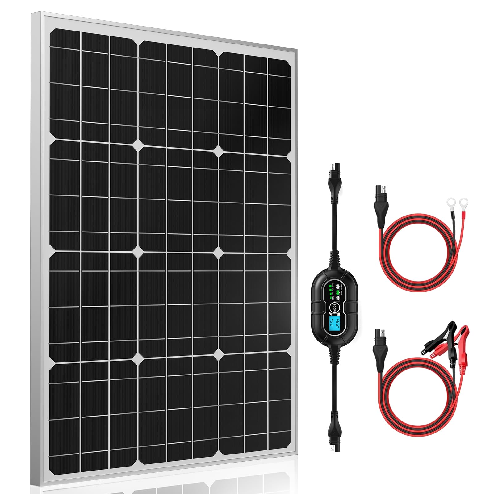 SUNER POWER 12V Panel Kit 50W powering boats and RVs with compact solar energy