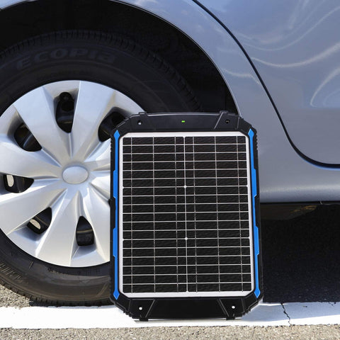 SUNER POWER 25W in-use for marine charging with MPPT efficiency.