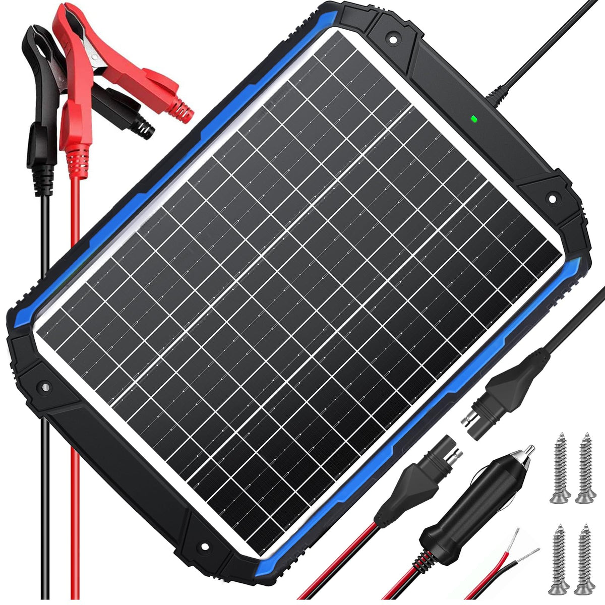 SUNER POWER 25W panel front view showing compact waterproof design for cars and boats.