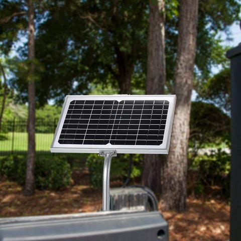 SUNER POWER use case: solar charger kit keeps gate opener powered