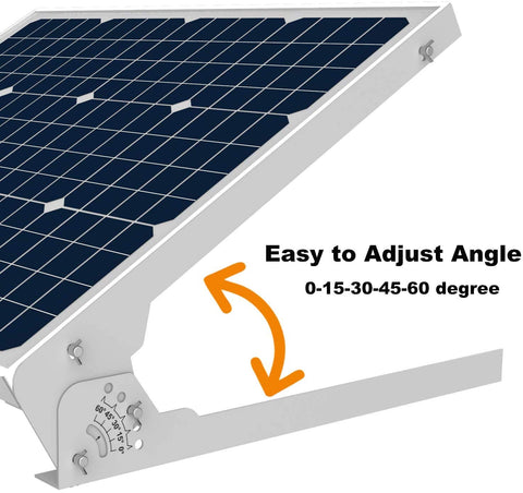SUNER POWER adjustable mount-bracket image enables easy angle setup on vehicles or rooftops