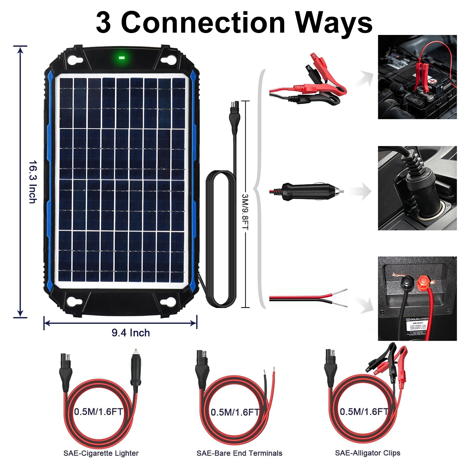 SUNER POWER built-in protections safeguard against over-charge and short circuits