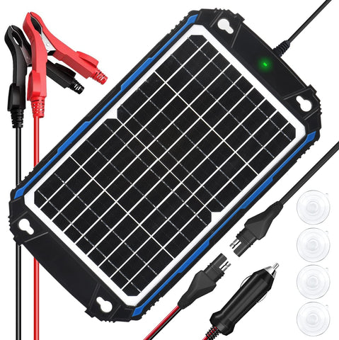 SUNER POWER waterproof 12W solar panel for reliable outdoor charging.