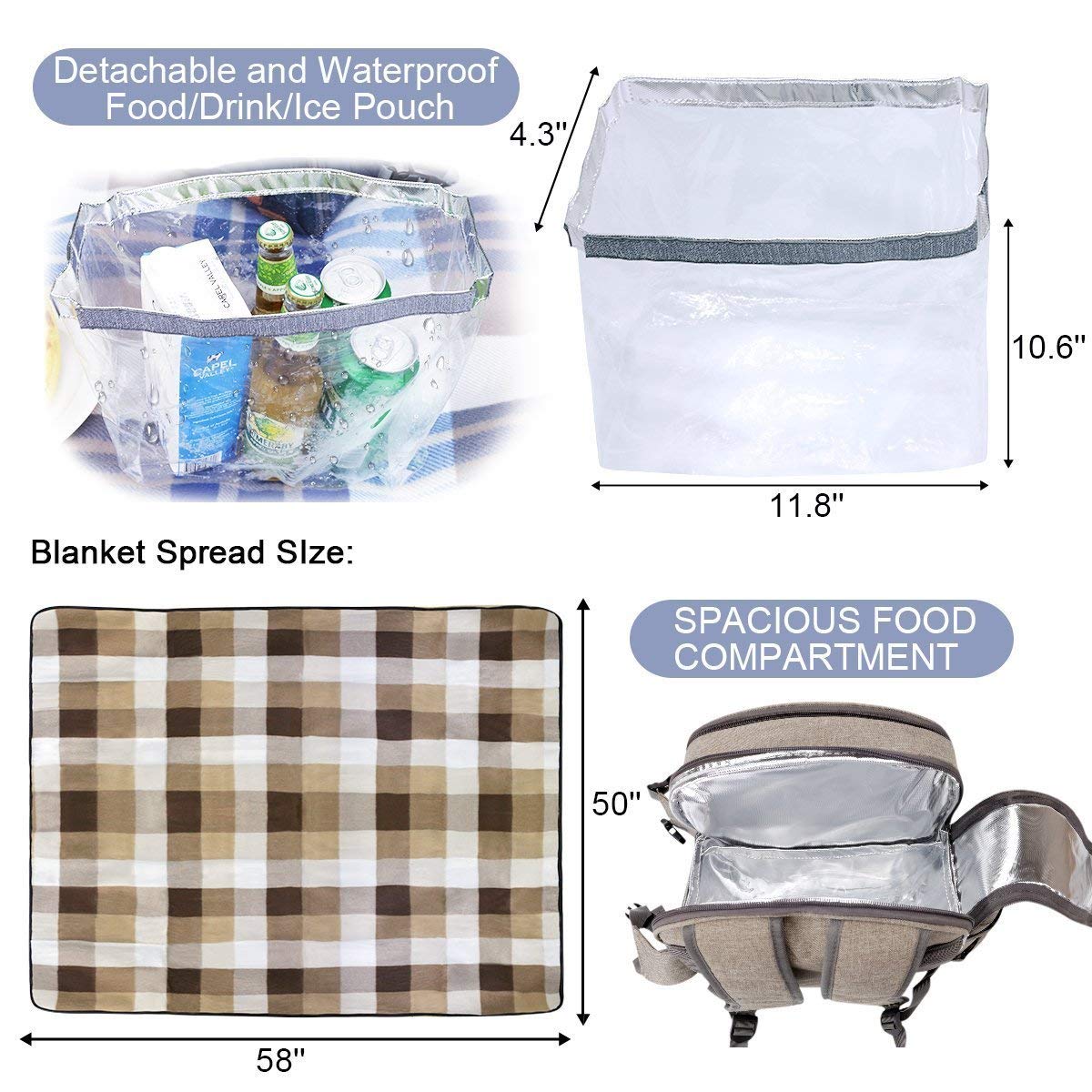 Sunflora insulated cooler compartment preserves freshness on outings