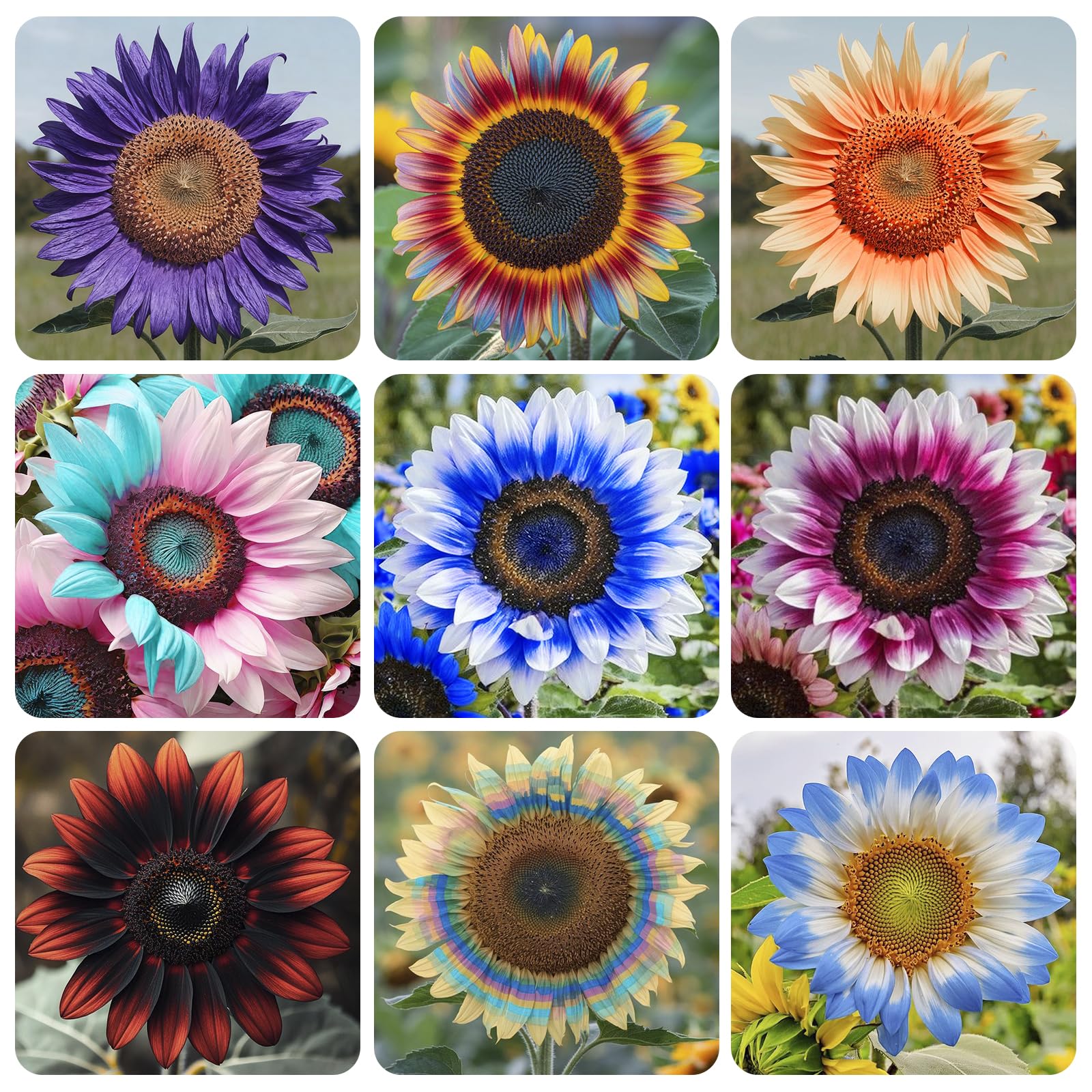 Sunflower seeds mixed planting batch—ideal for a colorful garden border.