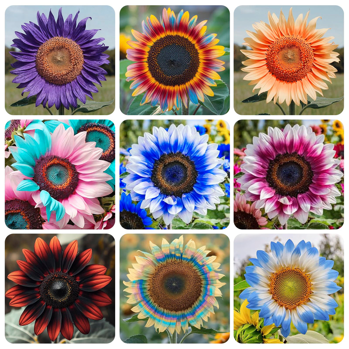 Sunflower seeds mixed planting batch—ideal for a colorful garden border.