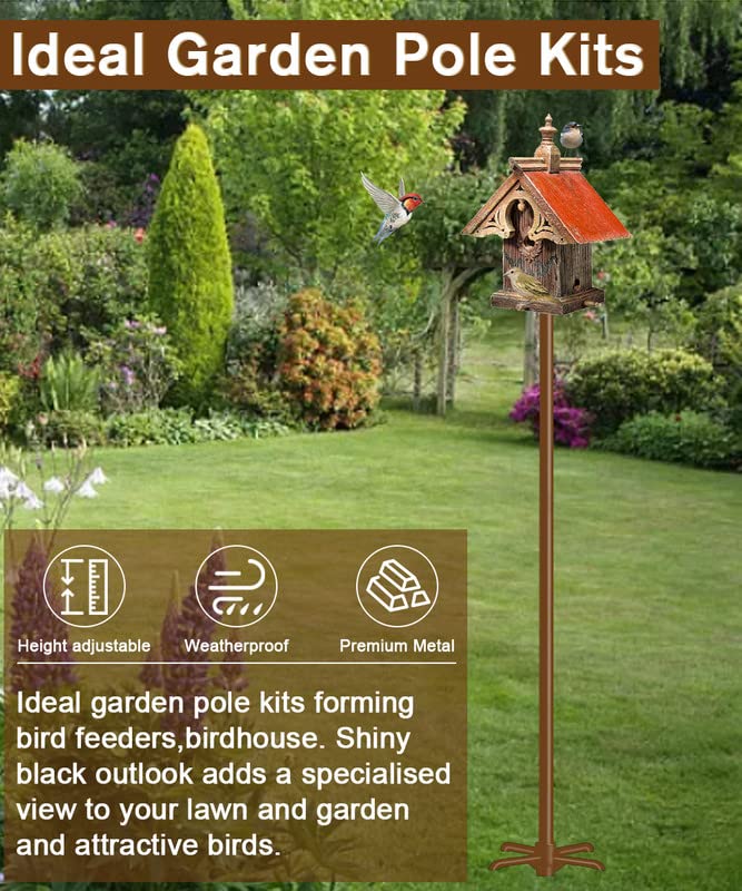 Stylish brown Sungaryard pole blends with garden scenery