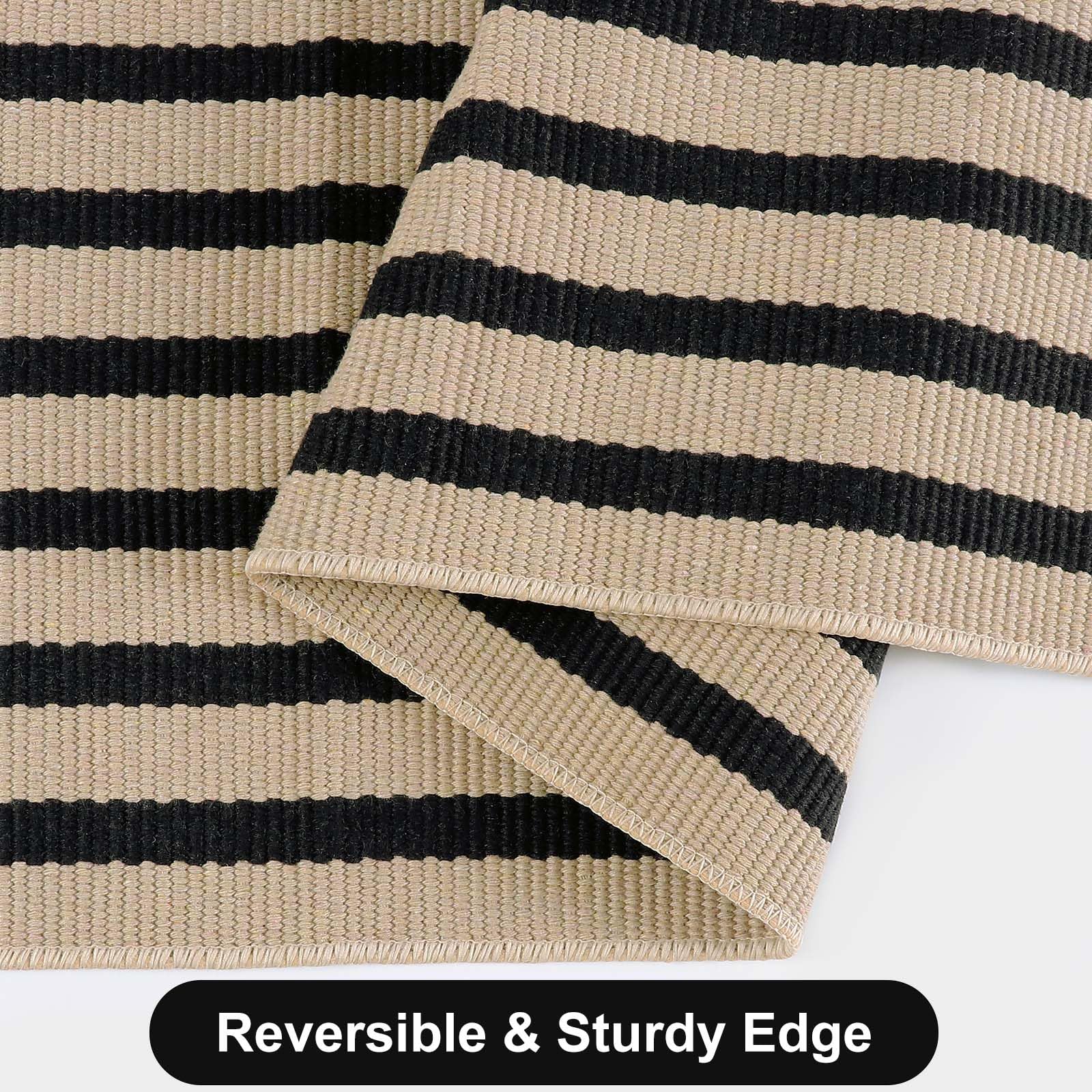 Sungea indoor outdoor rug suits front porch and entryways with durable cotton blend