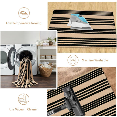 Sungea indoor outdoor stripe doormat suits foyers with farmhouse or modern style.