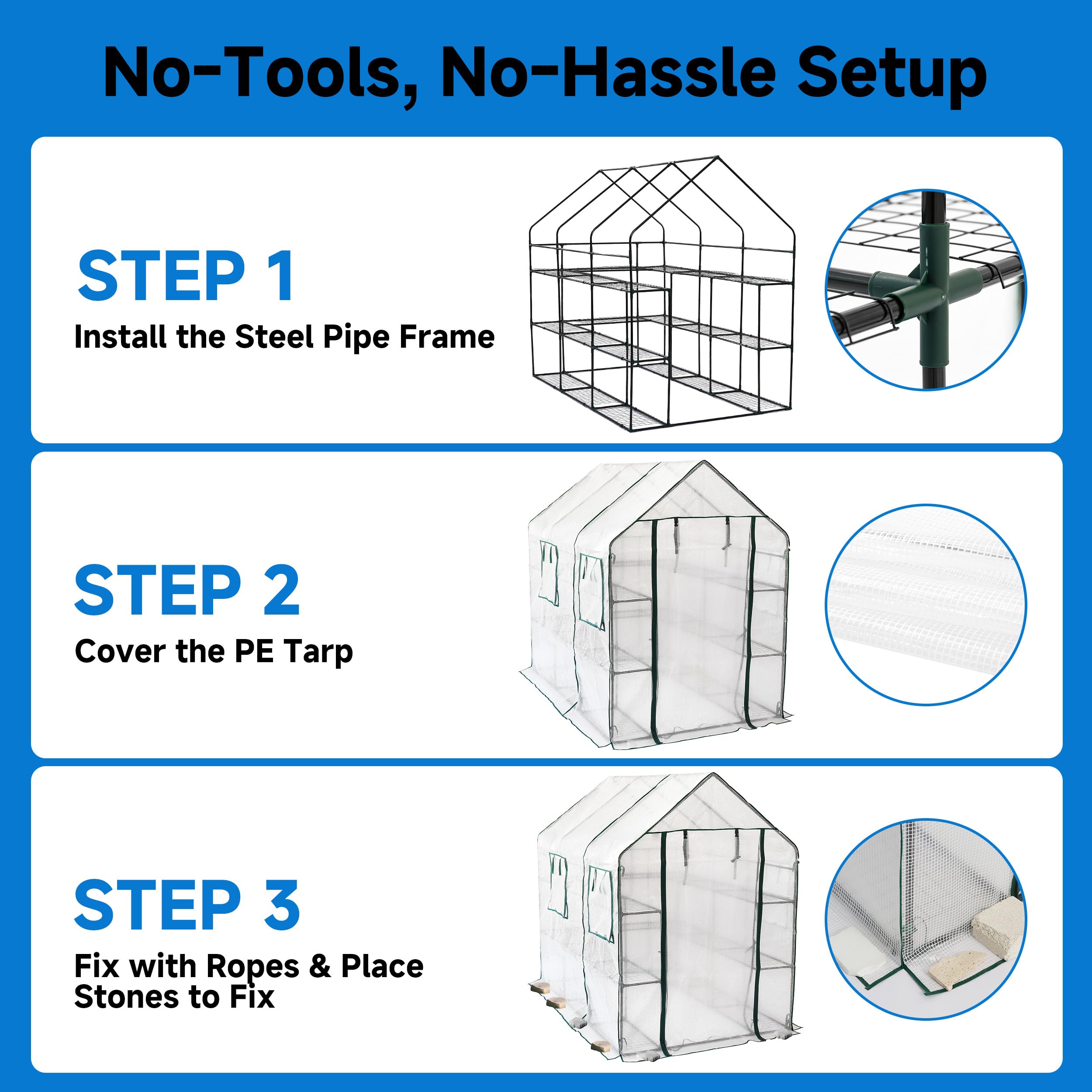 SUNGIFT foldable storage design packs away compactly when not in use.