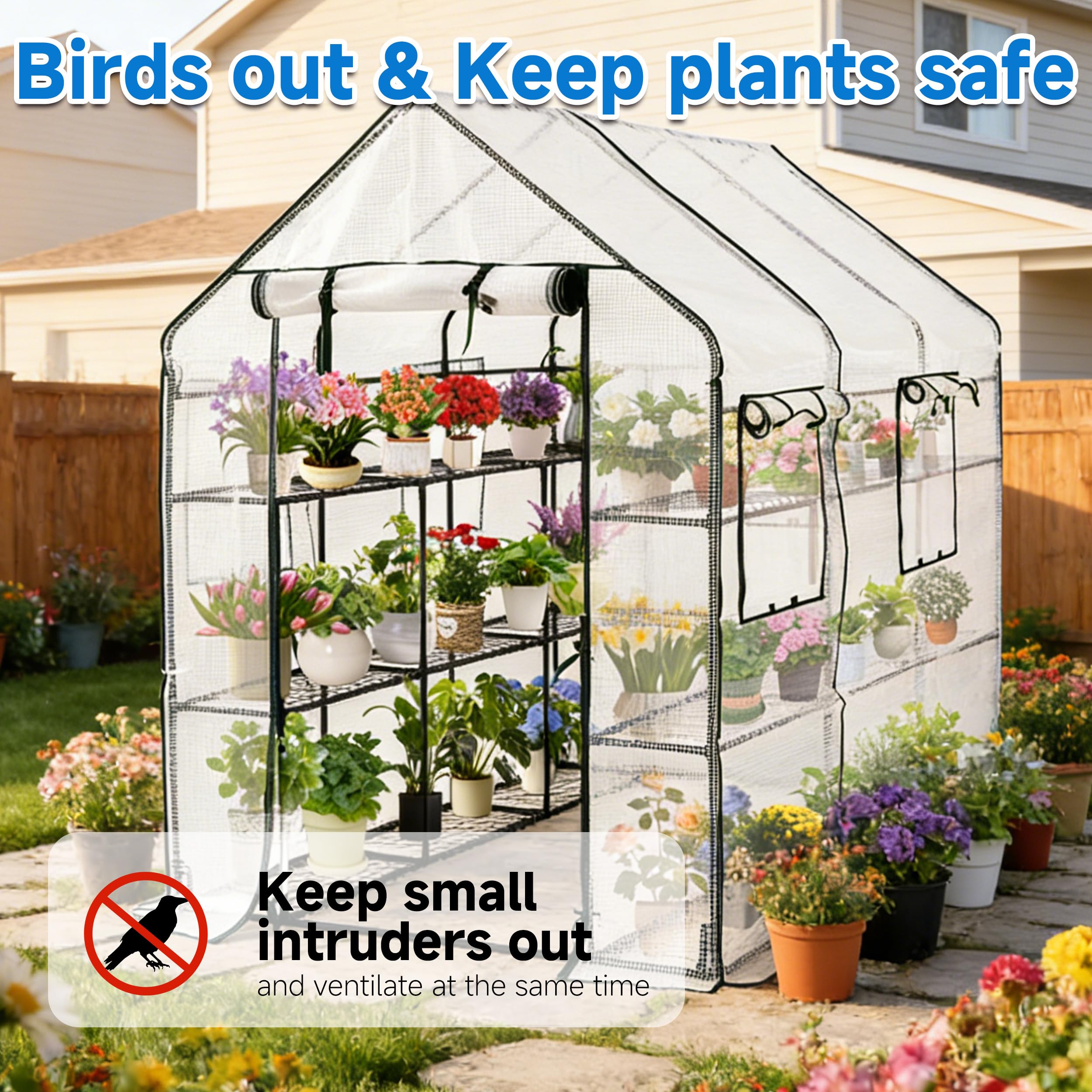 SUNGIFT patio-backyard setup ideal for seedlings and potted plants in sunny spaces.