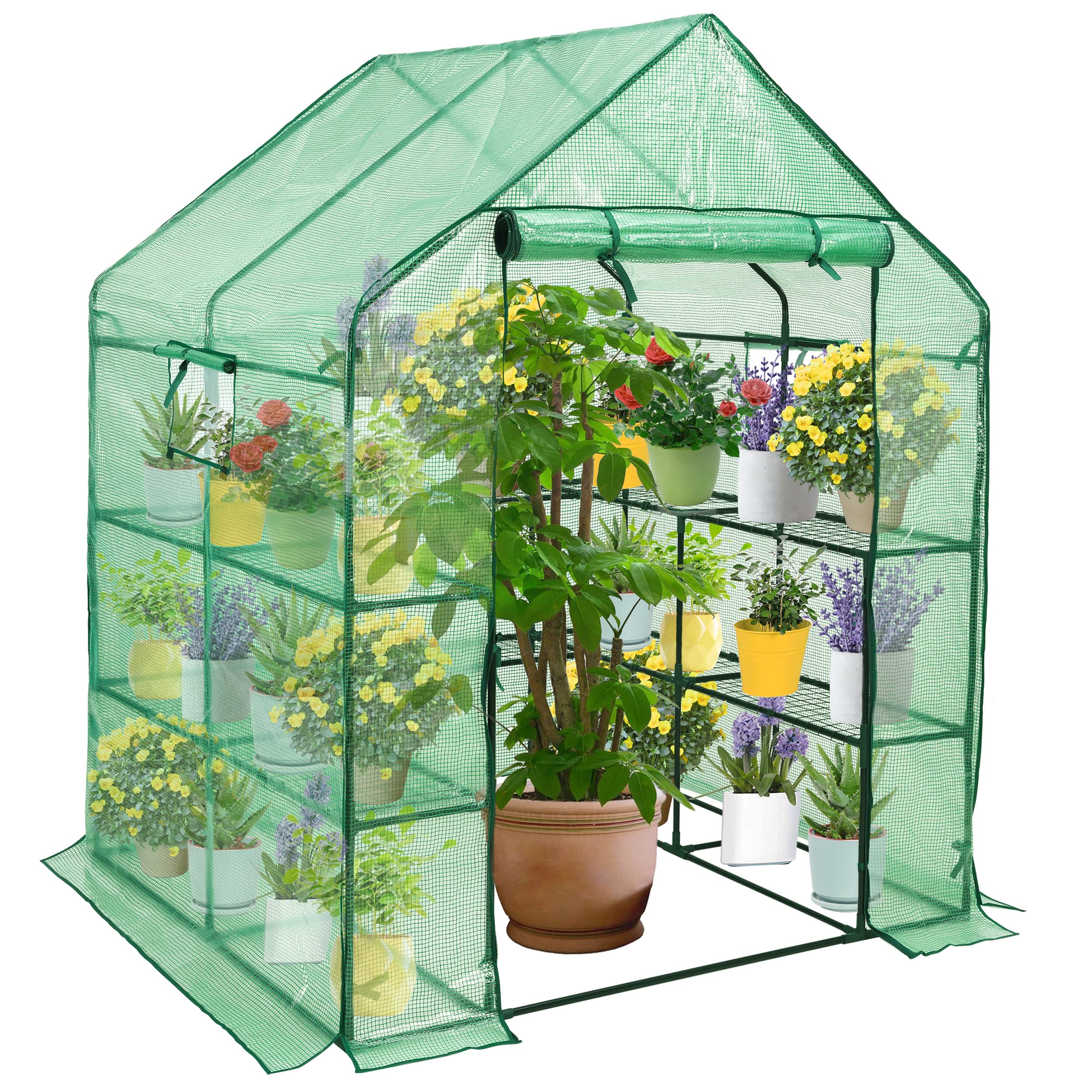 SUNGIFT Walk-in Greenhouse side vents enhance airflow for thriving plants