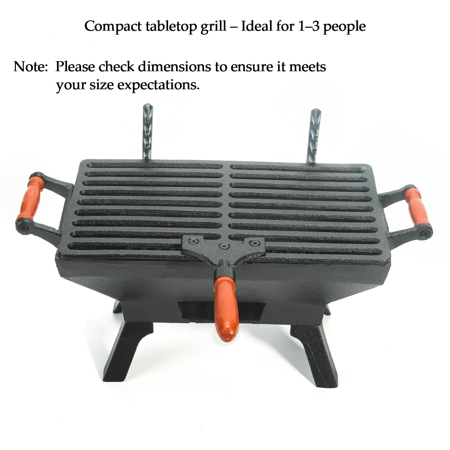 Sungmor adjustable grate height helps control cooking temperature.