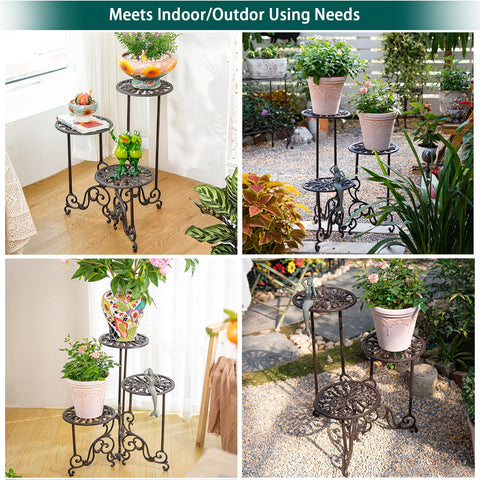 Sungmor corner balcony setup illustrating a practical multi-tier plant arrangement.