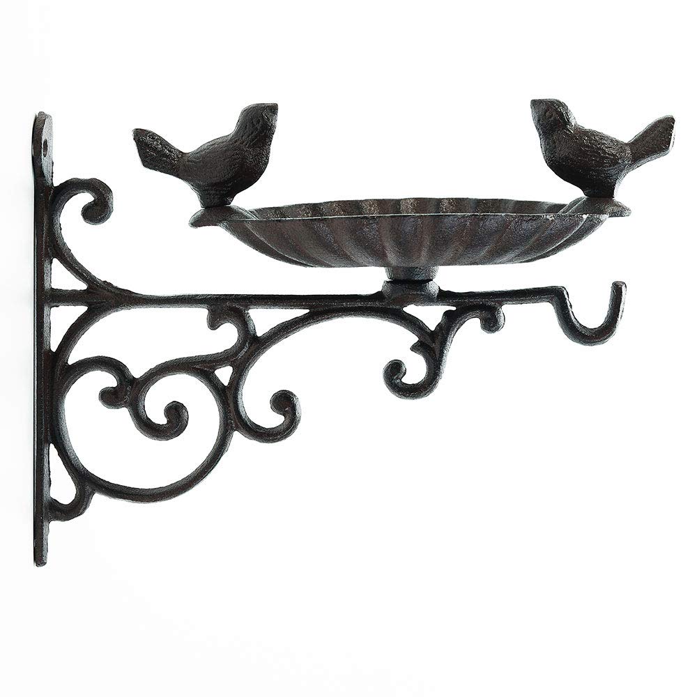 Sungmor heavy-duty cast iron bird feeder with hanging bracket for durable outdoor feeding