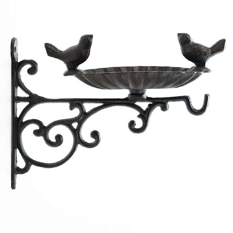 Sungmor heavy-duty cast iron bird feeder with hanging bracket for durable outdoor feeding
