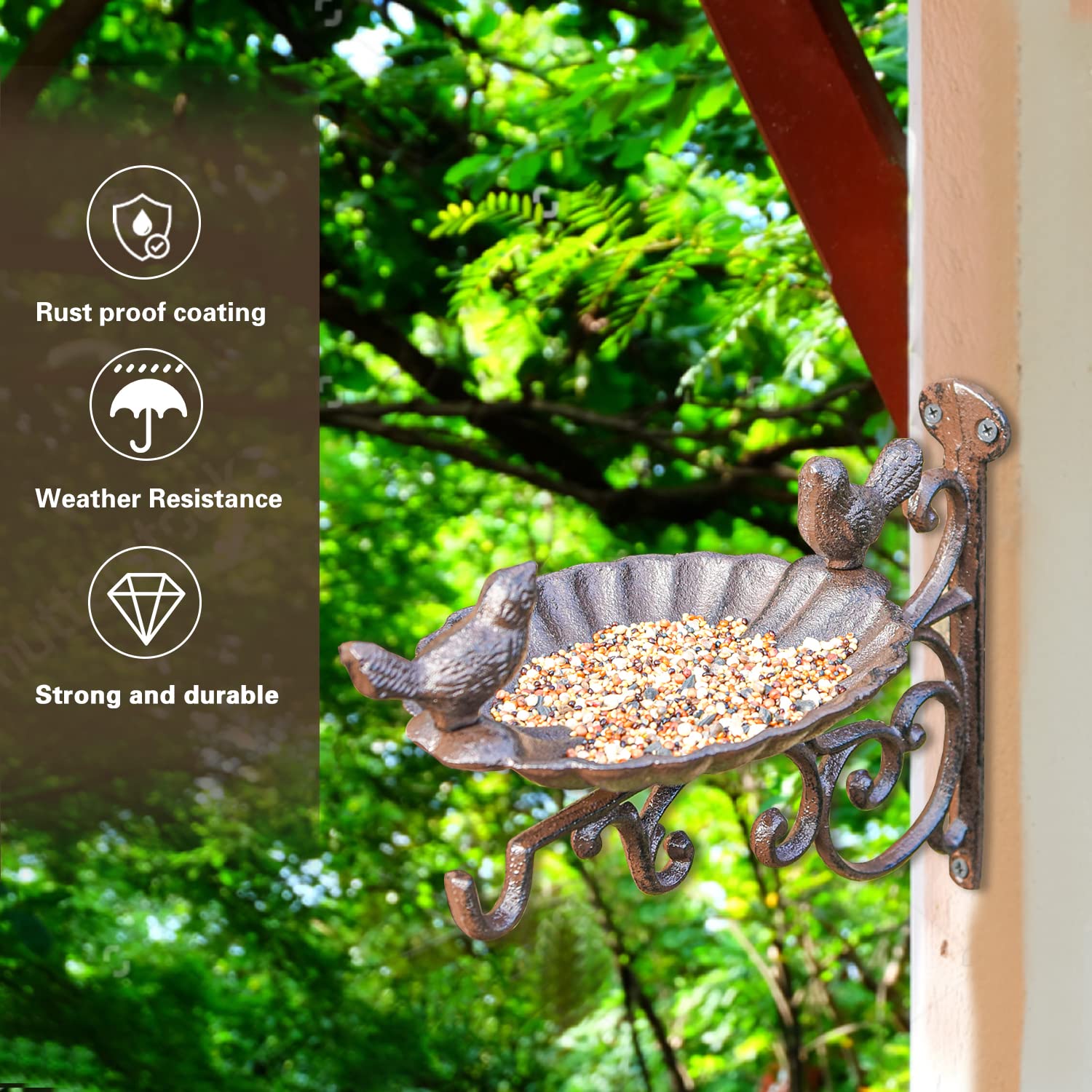 Sungmor unassembled bird feeder allows simple wall mounting
