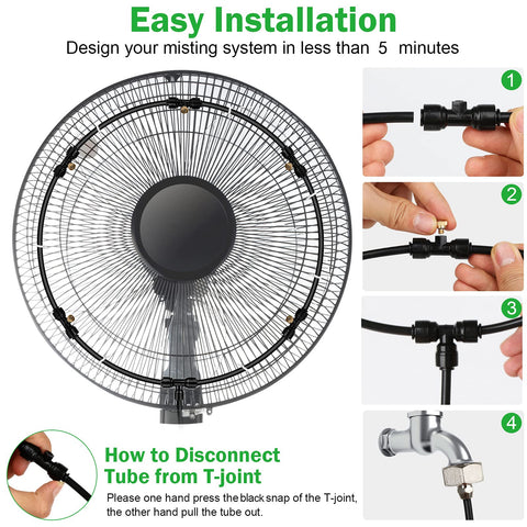 SUNHE YHK misting kit fine mist provides refreshing air on hot outdoor days