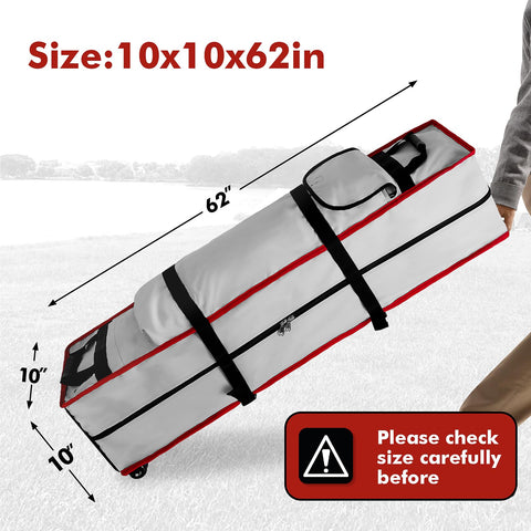 SUNICO canopy bag side view with wheels enables smooth mobility.