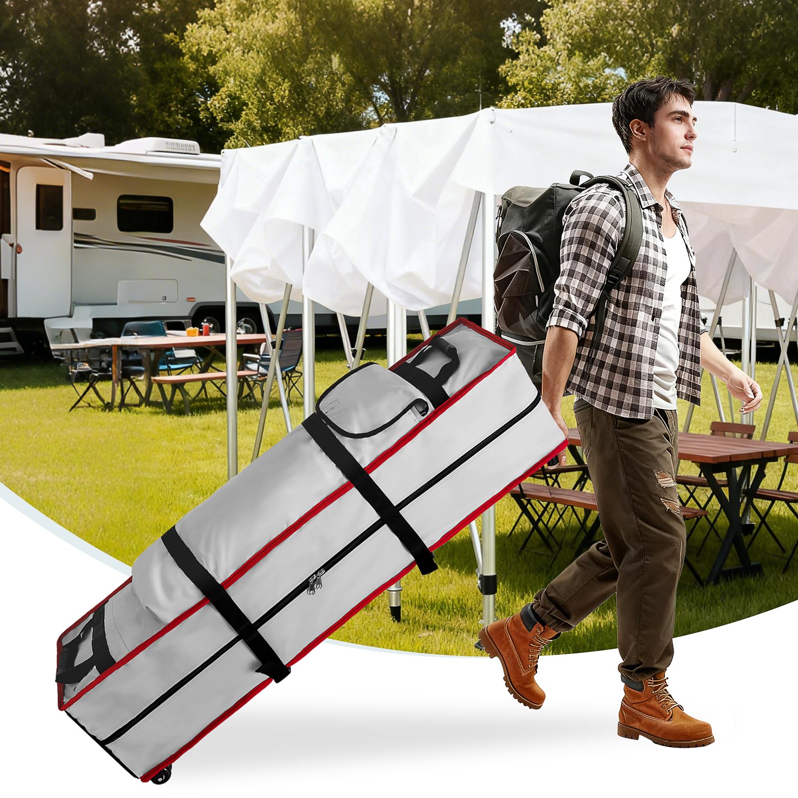 SUNICO 600D Oxford fabric highlights durable protection and colorfast performance.