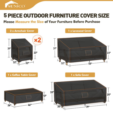 SUNICO second chair cover guards a similarly sized chair against moisture and fading.