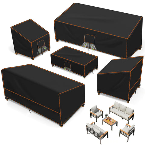 SUNICO chair cover protects a 33W x 32D x 31H chair from rain and sun.