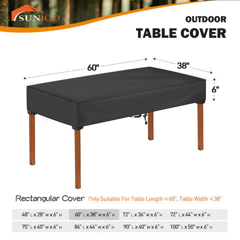 SUNICO waterproof Oxford fabric shields against moisture and fading.