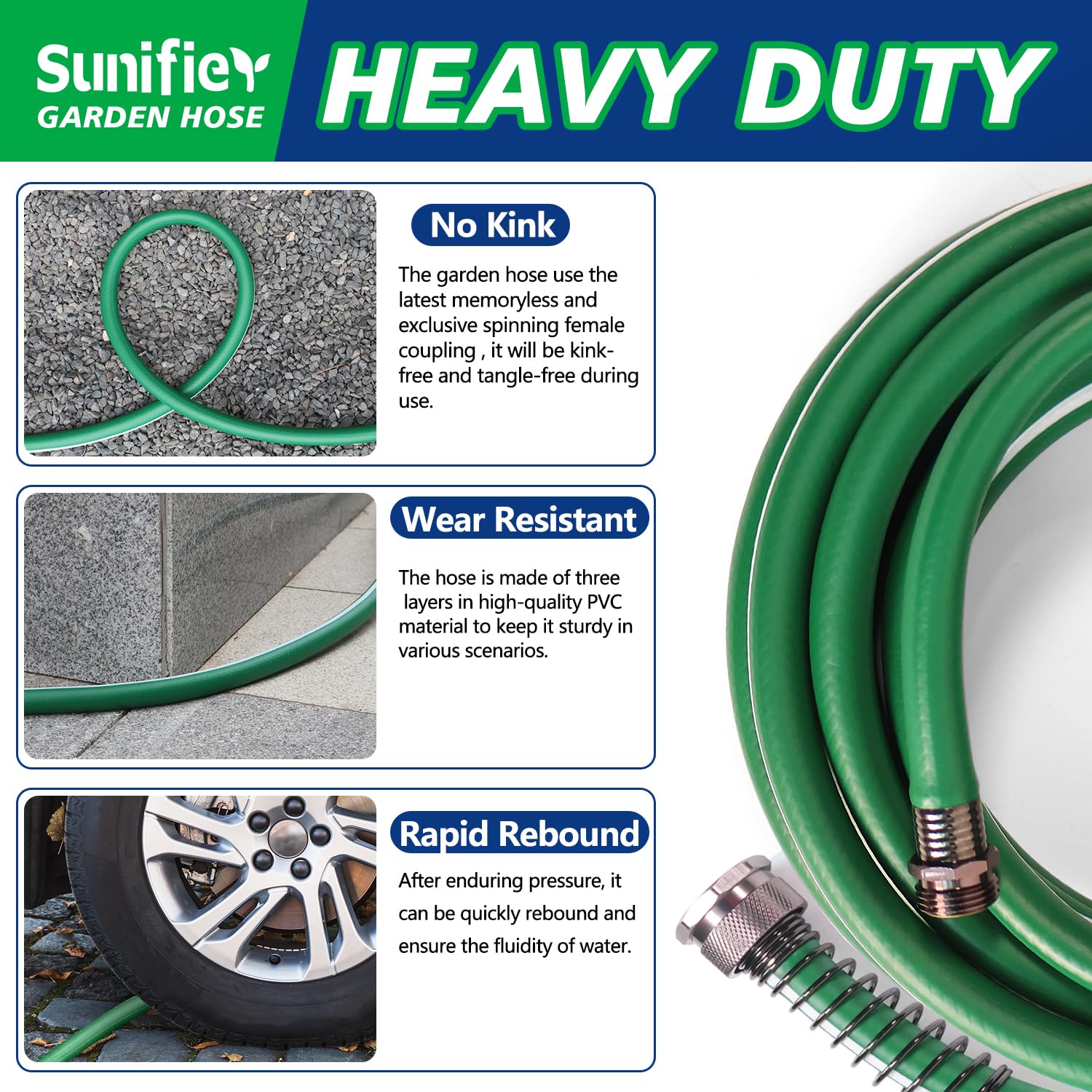 Sunifier 5/8 inch diameter garden hose balance flow and pressure