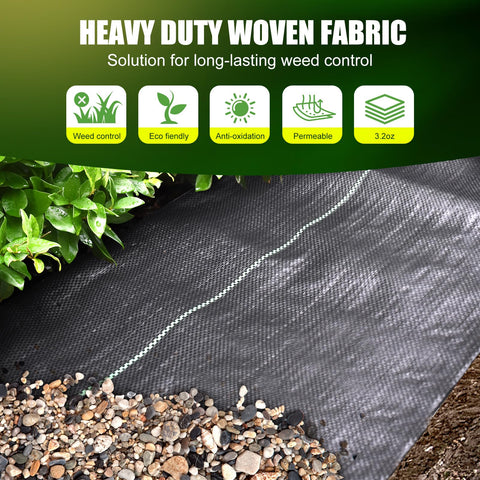 Sunifier weed barrier fabric 2ft-wide roll ideal for bed borders and pathways.