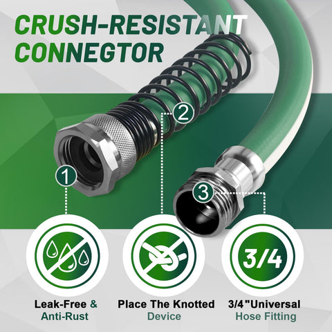 Sunifier heavy-duty garden hose 50 ft kink-resistant core for smooth, uninterrupted water flow.