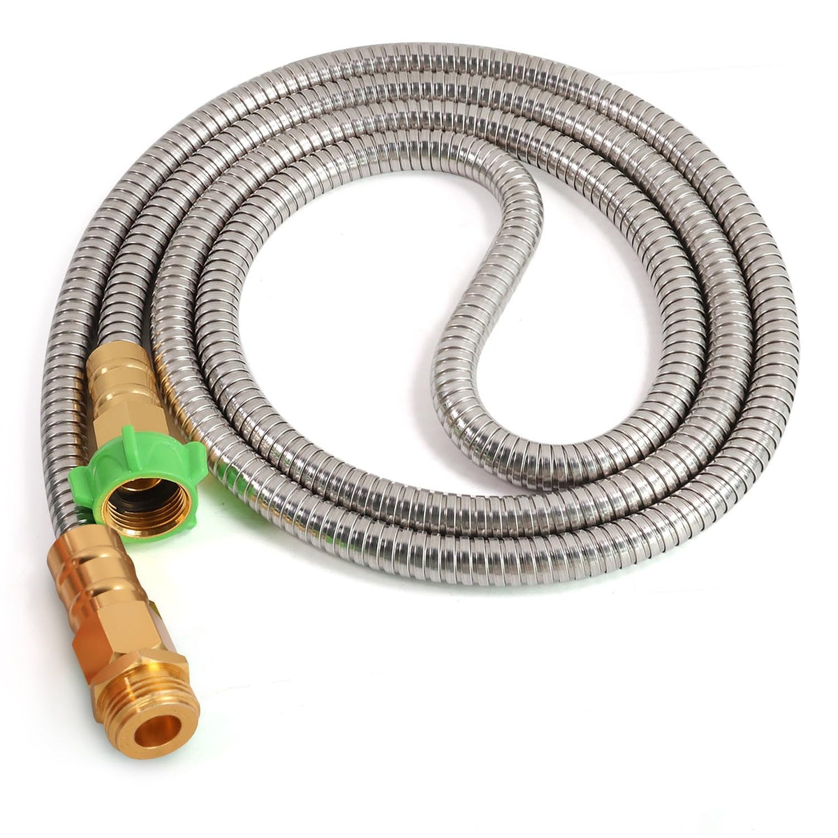 Sunifier metal short garden hose 6ft with compact storage for easy organization