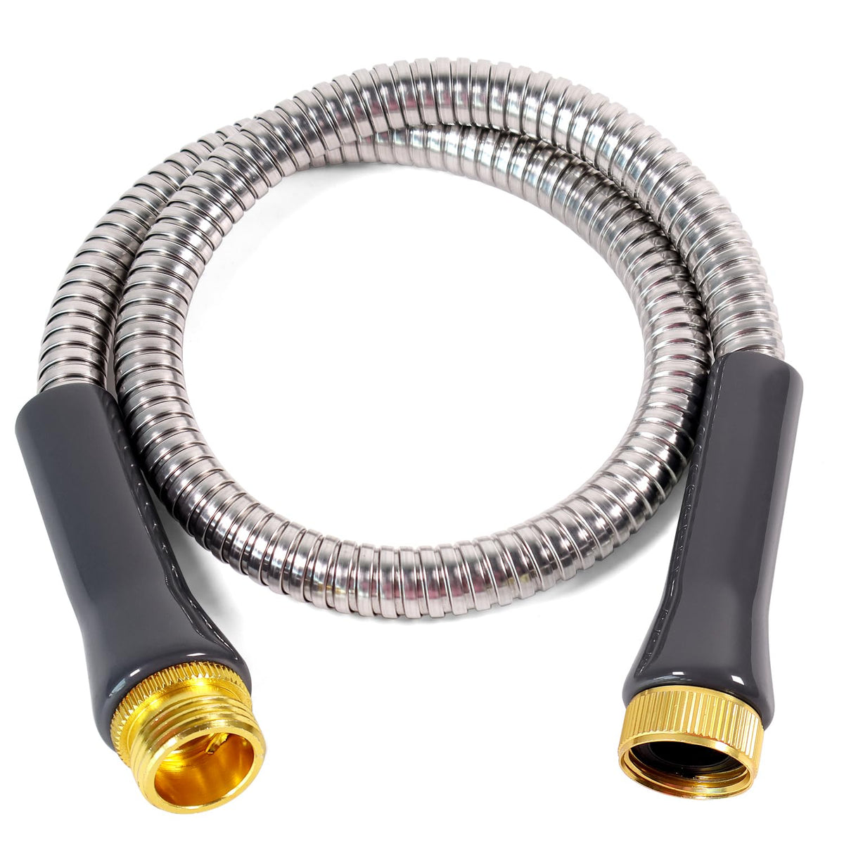 Sunifier Short Garden Hose 3ft stainless steel exterior for durable outdoor watering.