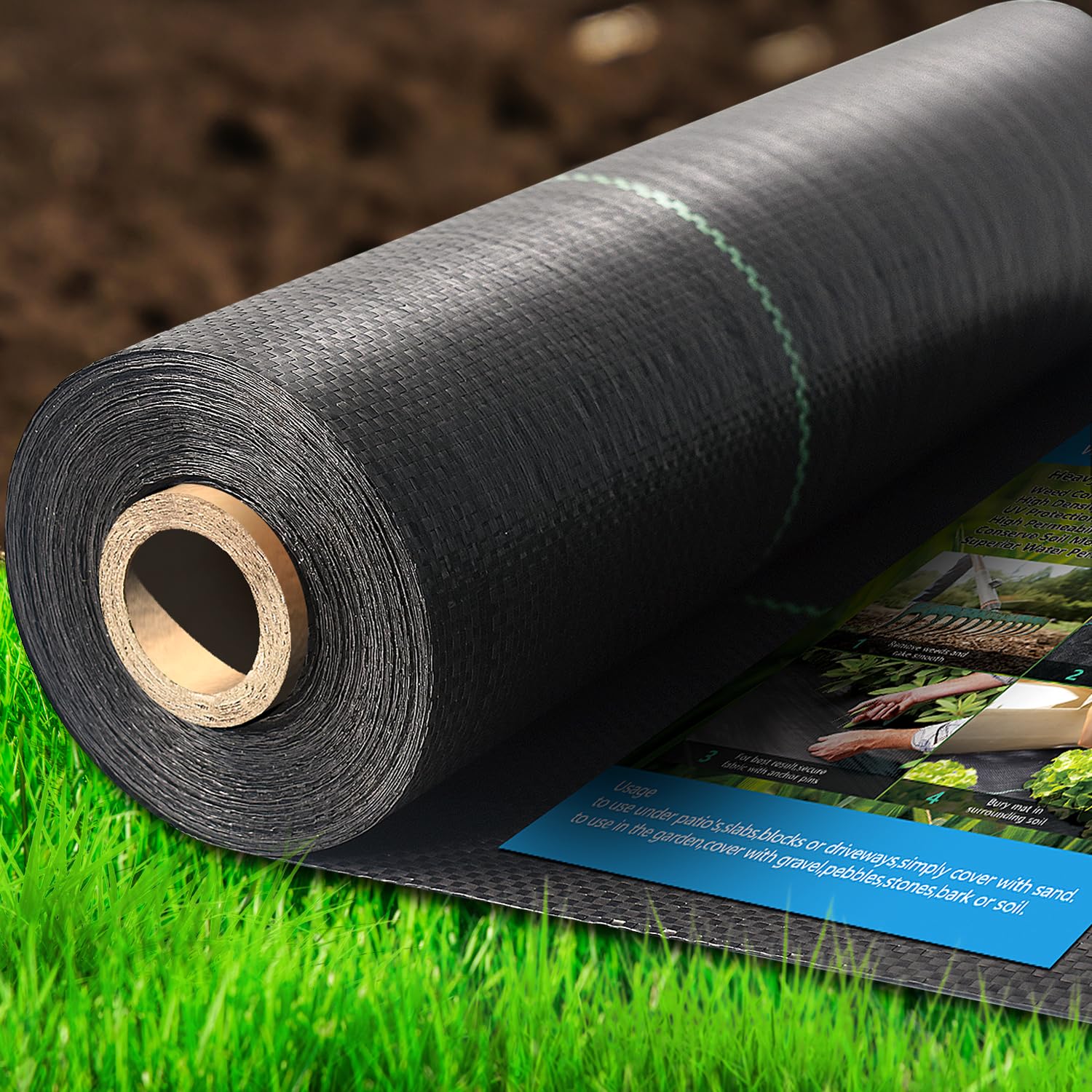 Sunifier weed barrier fabric weave pattern blocks weeds while preserving soil moisture