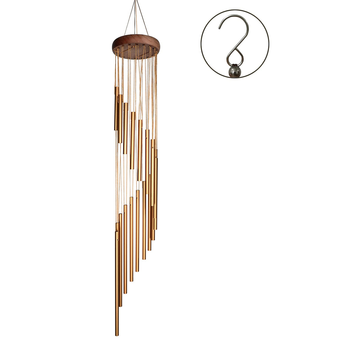 SuninYo memorial wind chimes 36-inch outdoors create a calming garden ambiance.
