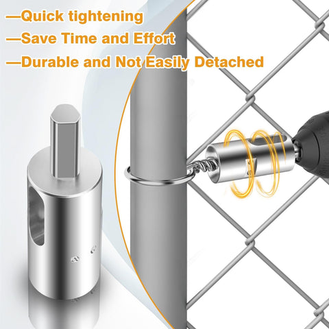 Sunjoyco rainbow zinc finish resists corrosion during outdoor fence projects.
