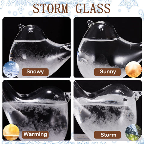 SUNJULY Storm Glass decorative bottle enhances living room with historical charm.