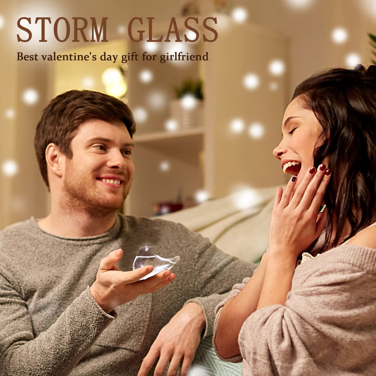 SUNJULY Storm Glass gift-packaged bottle ready for festive gifting.