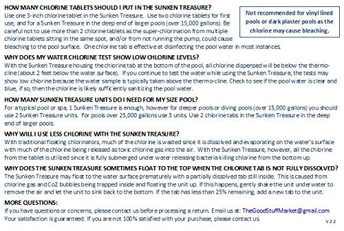 Sunken Treasure deep-water dispensing showcases long-lasting chlorine management.