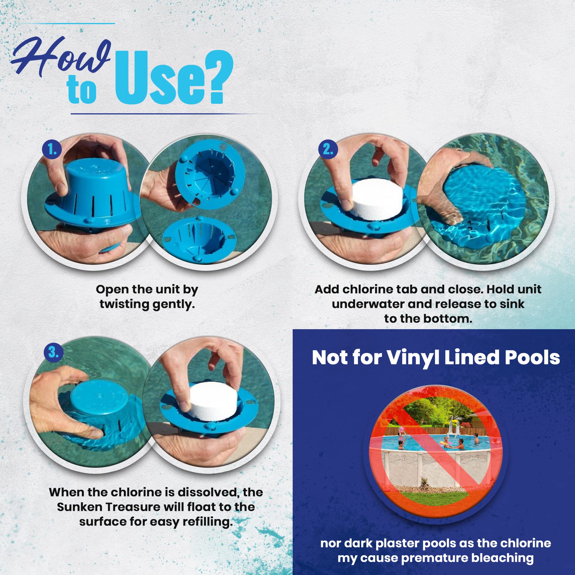 Sunken Treasure durable USA-made chlorine dispenser