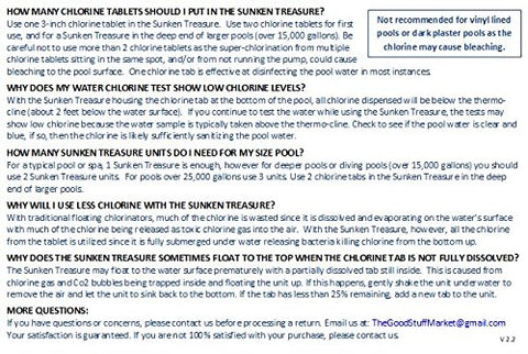 Sunken Treasure works in pools and spas for versatile use