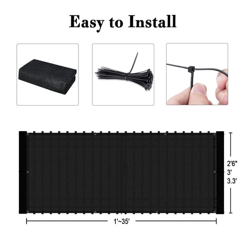 SUNLAX privacy screen rolled for easy storage and handling
