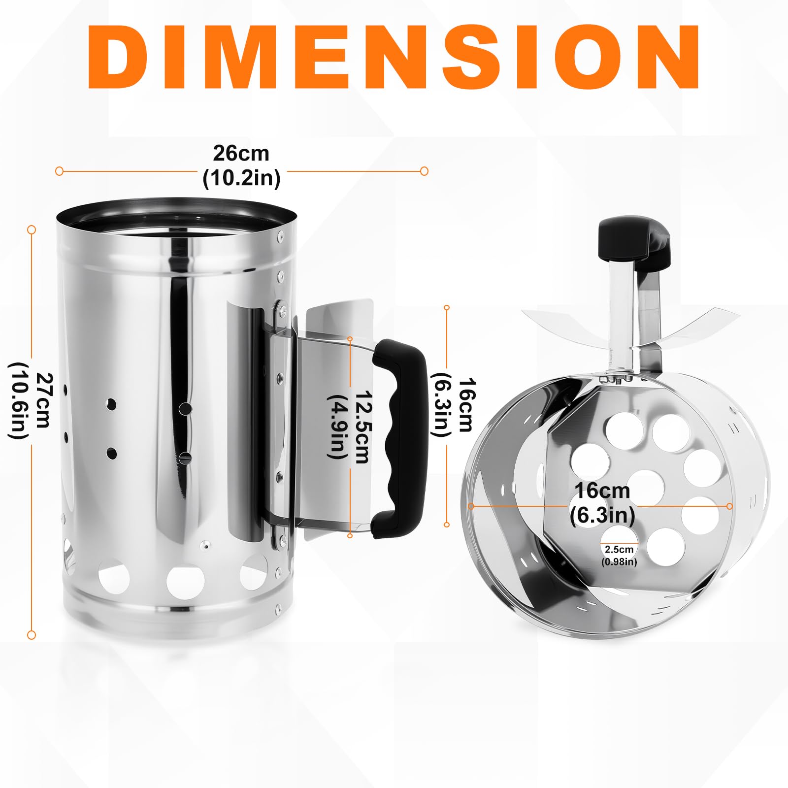 SUNLIFER ventilation ports around base for optimized airflow and fast ignition