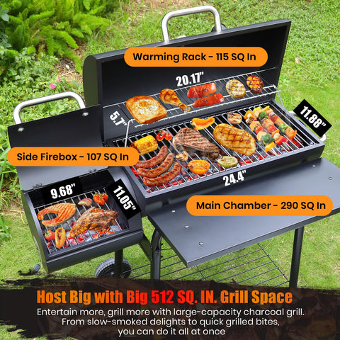 SUNLIFER 512 sq in cooking area for family cookouts and gatherings