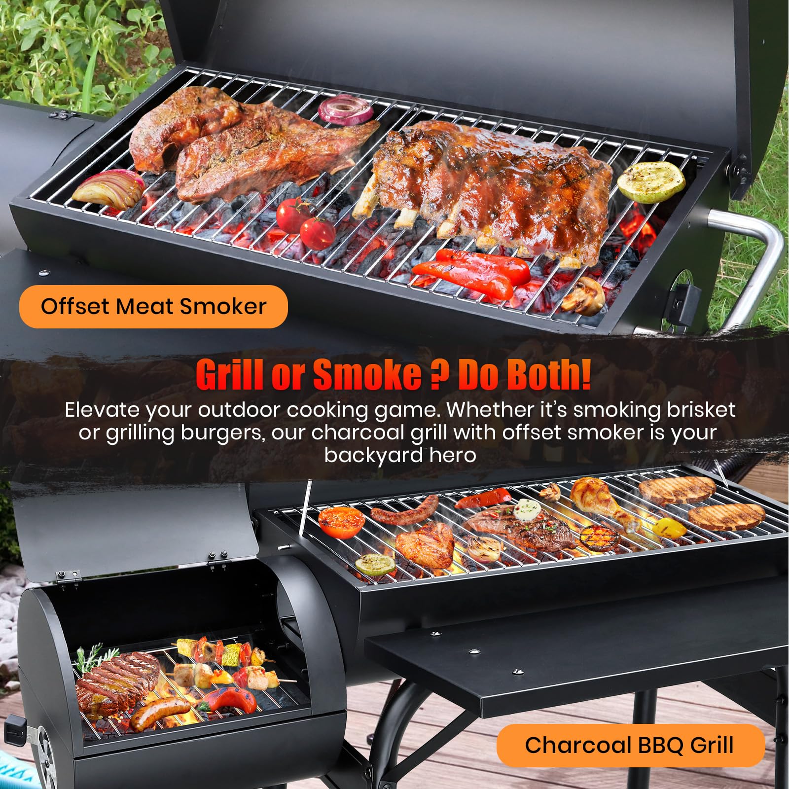 SUNLIFER offset smoker design emphasizing efficient heat flow