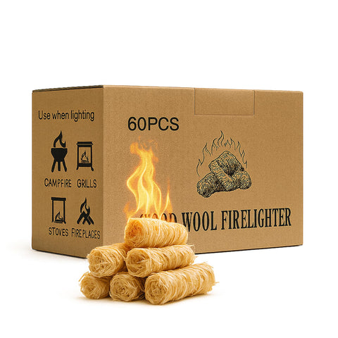 SUNLIFER 60 pcs fire starter pack for quick ignition in any weather.