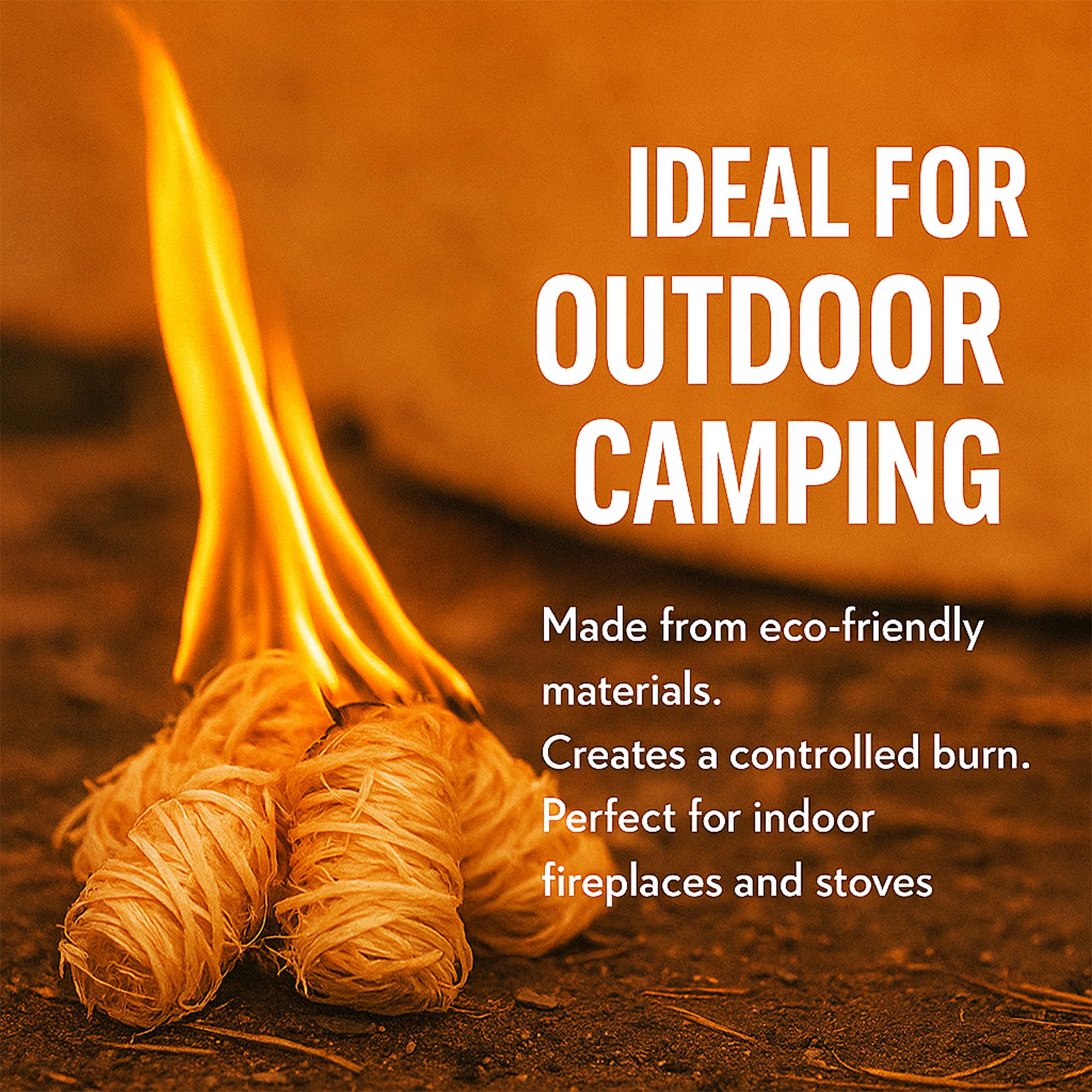 SUNLIFER fire starter ready for camping—ignite campfires in minutes.